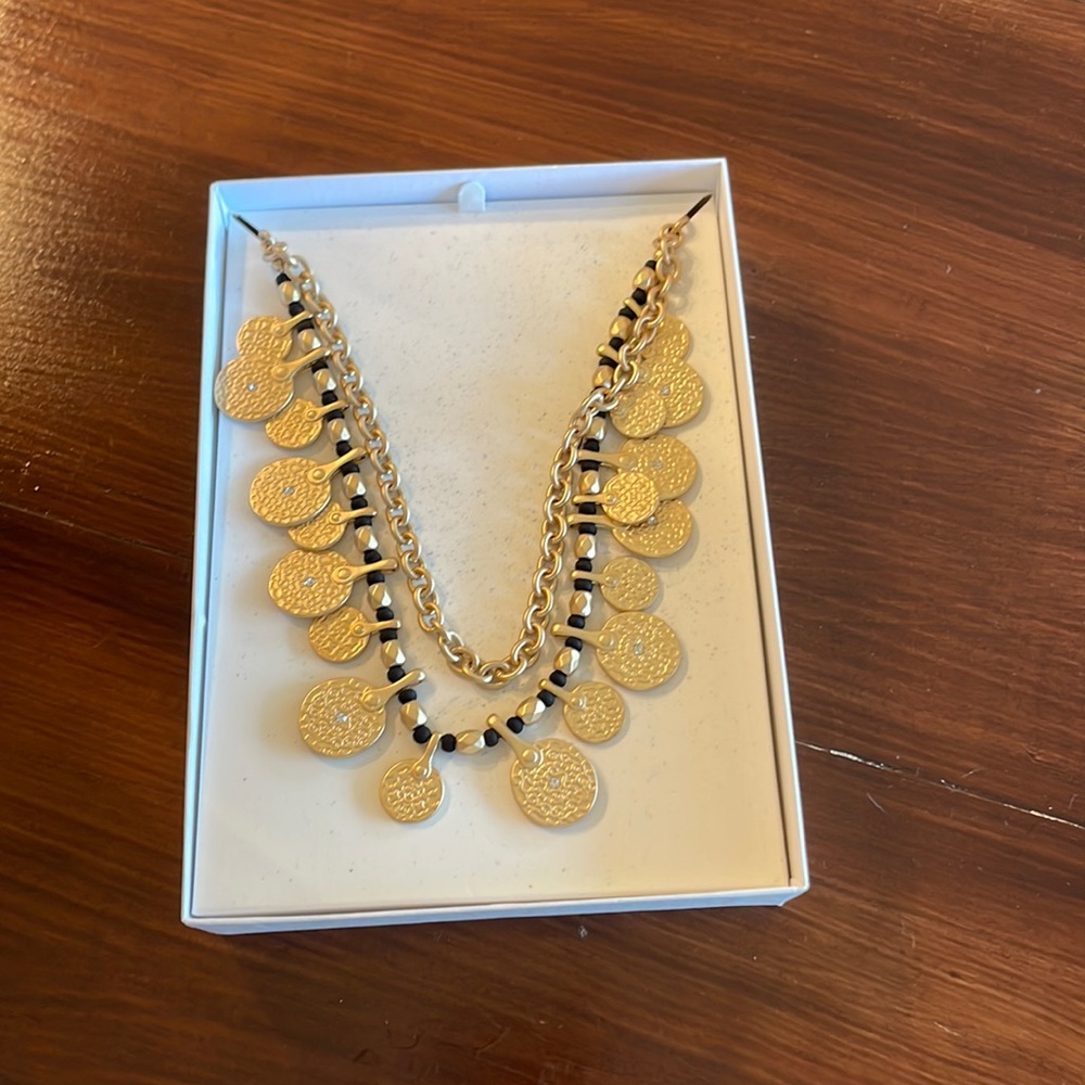 NWIB Magnolia Grace Nadia 2 layer charm necklace in gold from Stitch Fix